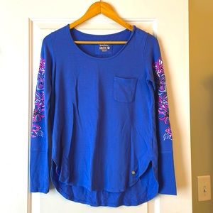 Lilly Pulitzer Luxletic XS long-sleeved casual shirt in blue